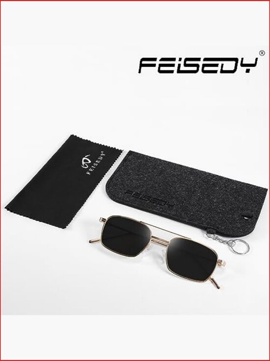 Square Aviator Sunglasses for Women Men Retro Metal Frame UV Protection main image 4